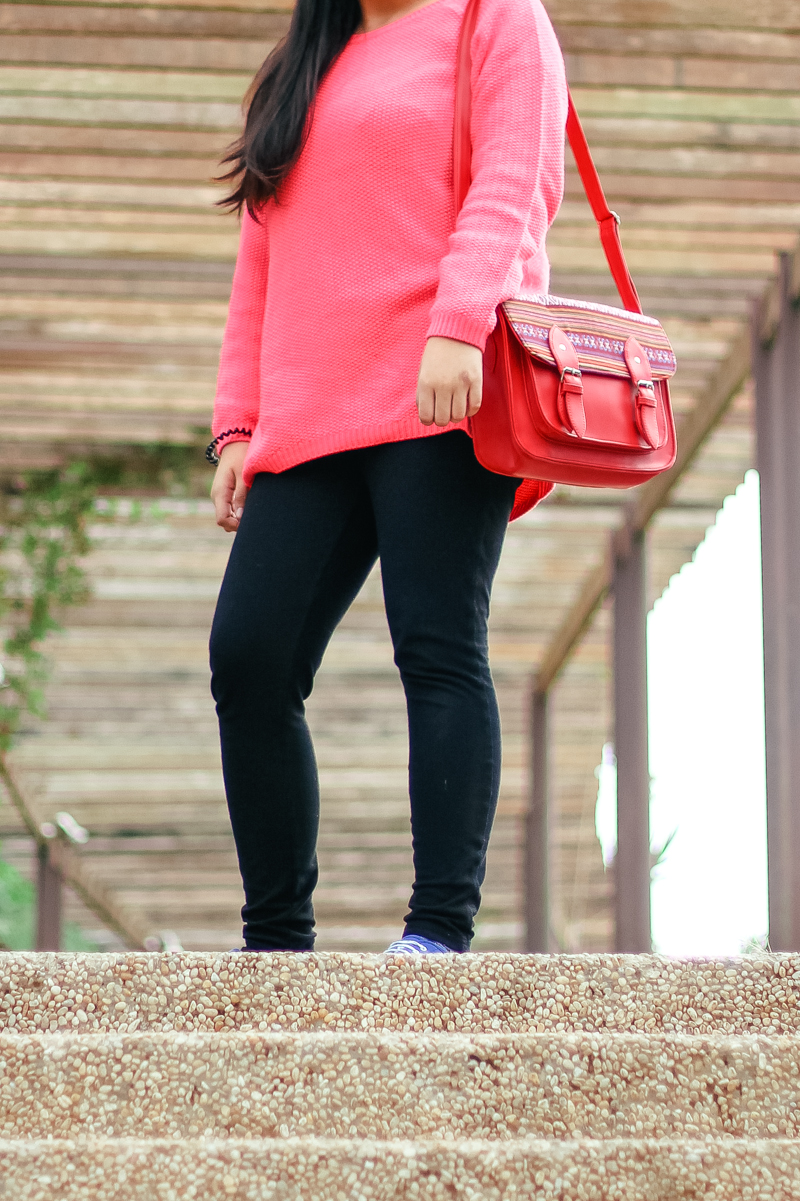 Book In My Bag - Bright Pink and Red