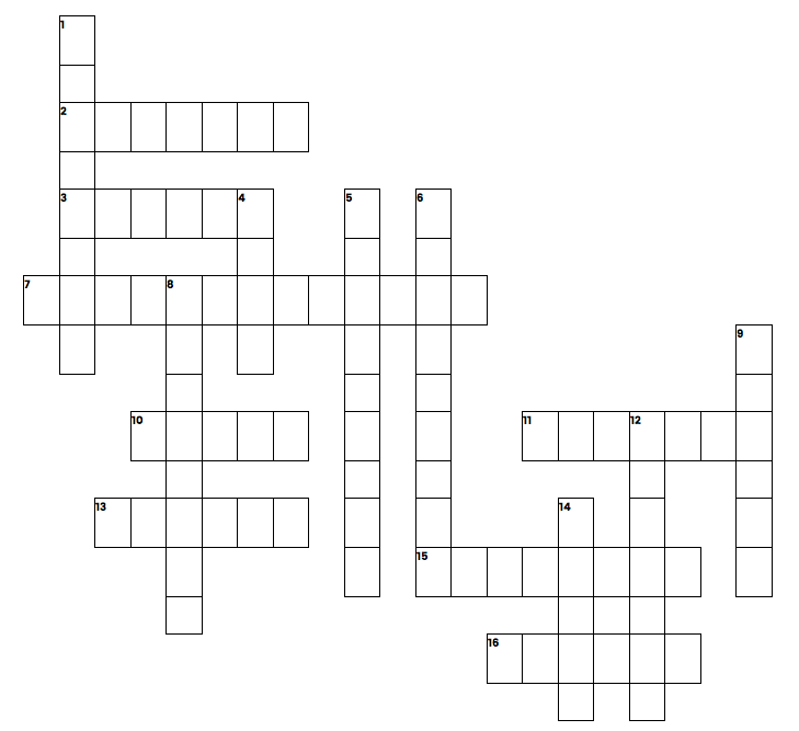 Down and Across Review Crossword Puzzle