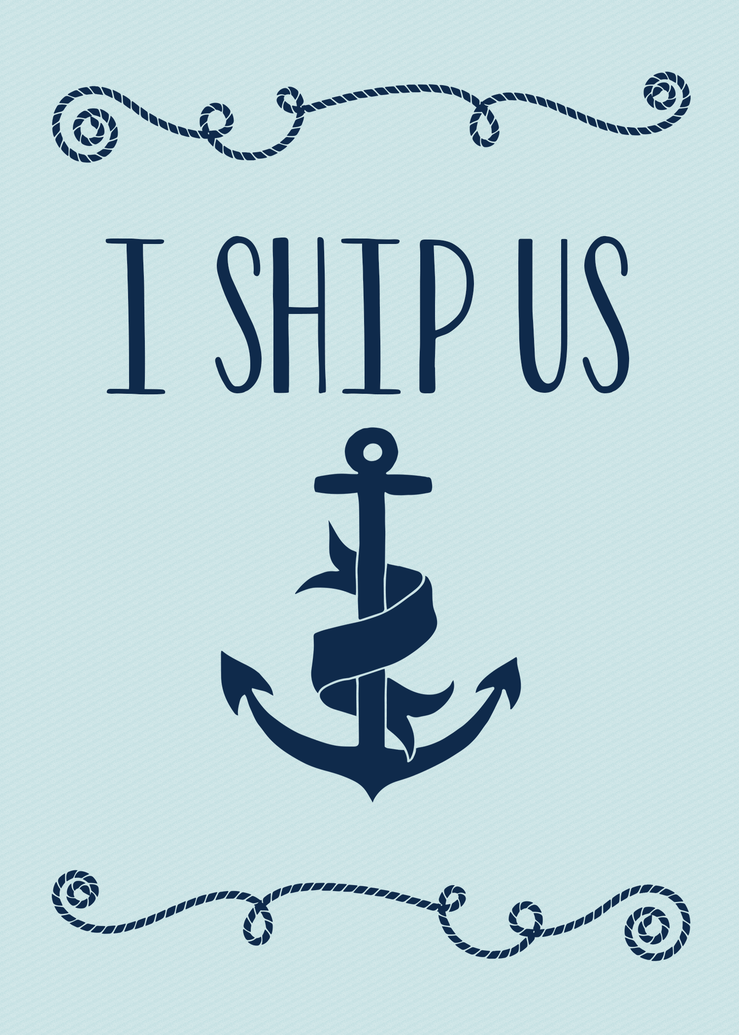 i ship us - valentines day card