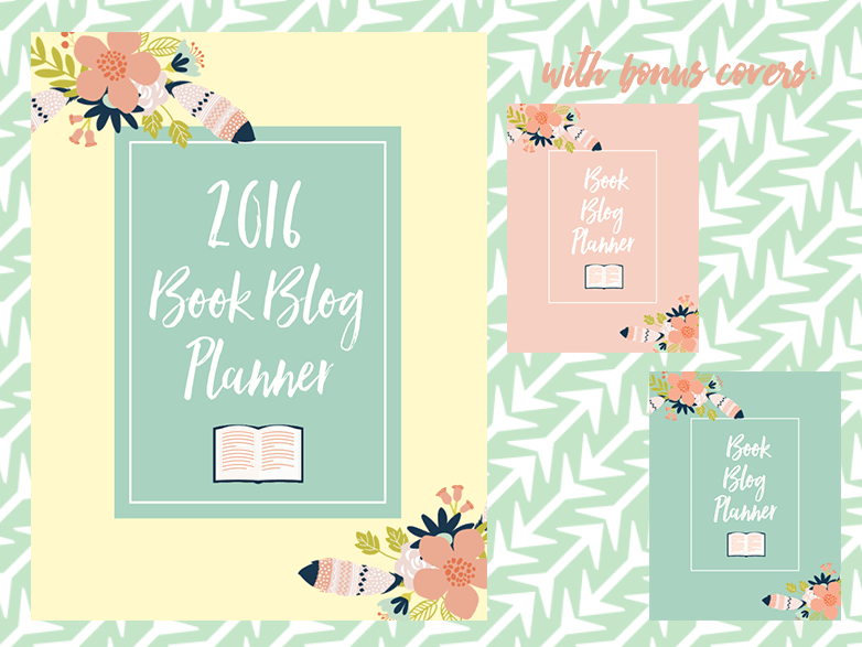 2016 book blog planner covers
